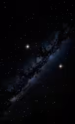 a galaxy with stars and a bright blue star