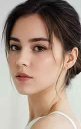 an asian woman is wearing large gold earrings
