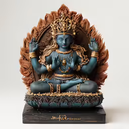 a small statue with the buddha on it