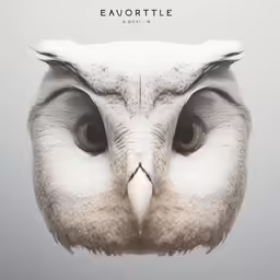 a photograph of an owl with a big head
