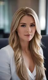 an attractive woman with long blond hair