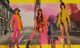 four photos are featured with the same fashion photo in this set