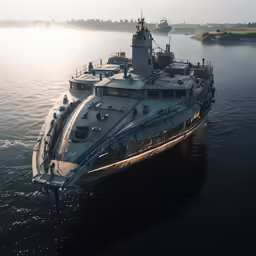 a boat that is floating in the water