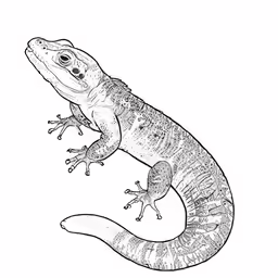 a lizard is sitting on top of its legs