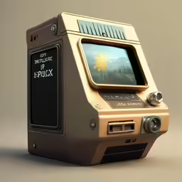 a close up of an old computer screen