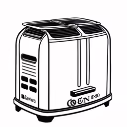 a toaster is shown with no lids