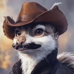 a close up of a dog in a hat