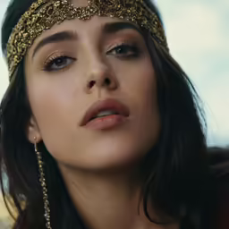 an image of a woman with head jewelry on