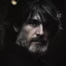 a man with a beard and long hair