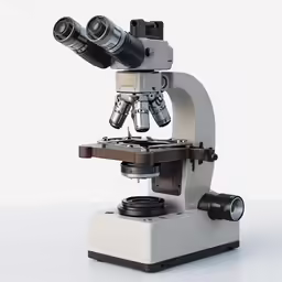 a close up of a microscope with lights on top