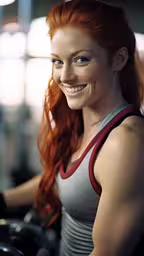 an attractive young woman on a stationary exercise bike,a beautiful young woman riding on a stationary exercise bike