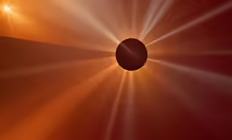 an object is seen in front of the bright light