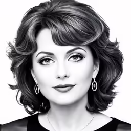 a woman wearing big earrings posing for the camera