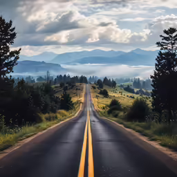 there is a road that is in the middle of nowhere