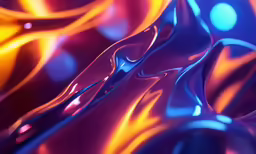 abstract painting with liquid paint on the side