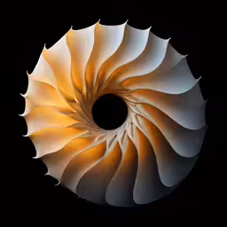 the spiral pattern is white in color