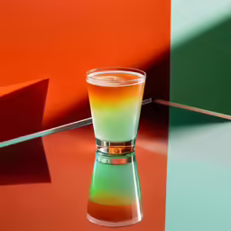 a glass with water in it sitting on a table