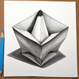 there is an image of an origami book