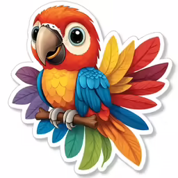 a colorful bird perched on a branch with wings