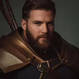 a man wearing a suit and holding a sword