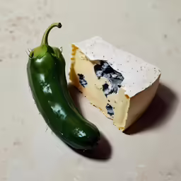 a piece of butter with some blueberries inside of it