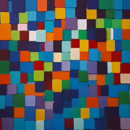 some square shapes have been placed on some paper