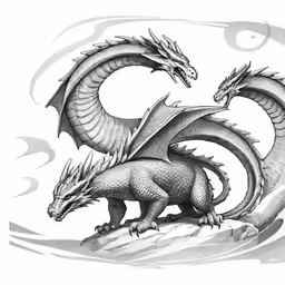 the dragon that was used to decorate a painting
