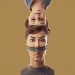 two people with duct tape on their mouths