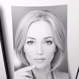 a black and white photo of a woman