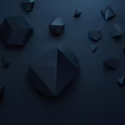 black and white geometric designs on a dark surface