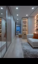 this is an elegant room with many lights