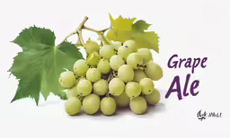 grapes with leaves on the side with the word grape ale