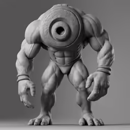 a creature is posed with the eyeball on his face