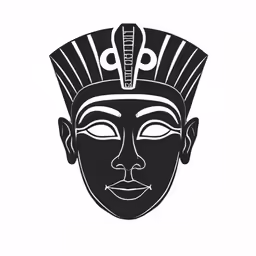 an illustration of a mask with long hair