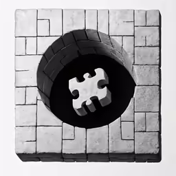 a white piece of tile with some sort of puzzle in the middle