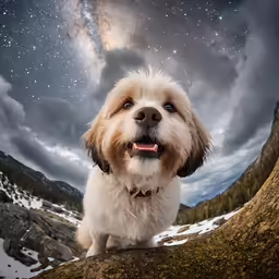 the image of a smiling dog is being displayed