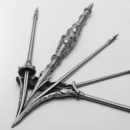 six different types of metal items laid out