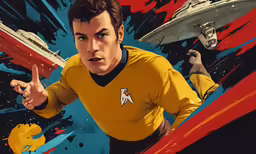 a poster of the character from star trek
