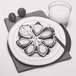 a plate of food and a cup with drinks
