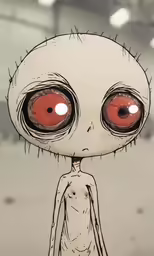 an image of a creepy alien that appears to be looking at something