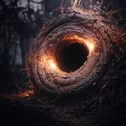 a very large tube that has light in it