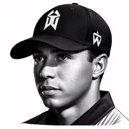a man in a baseball hat poses for a portrait