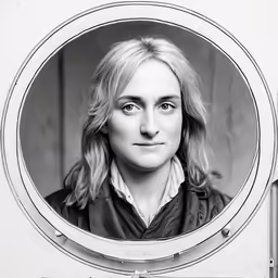 a woman looking at the camera with a strange face