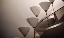 a large metal stair way going up the side of a building