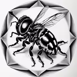 a bee is sitting on top of a white plate
