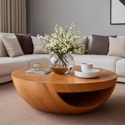 the table is made of wood with white flowers