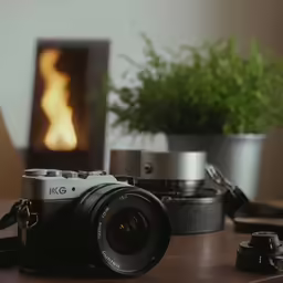 an image of a camera set on a table