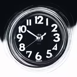 a clock has numbers on the sides of it