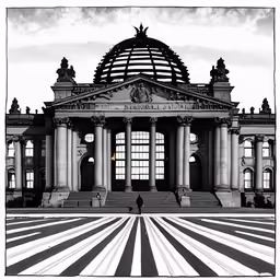 a very large building with a very tall dome