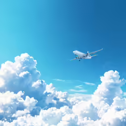 a jet plane flying through a deep blue sky